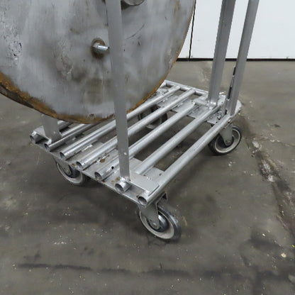Manual Hose Cord Wire Material Reel On Aluminum Cart 15" Spool