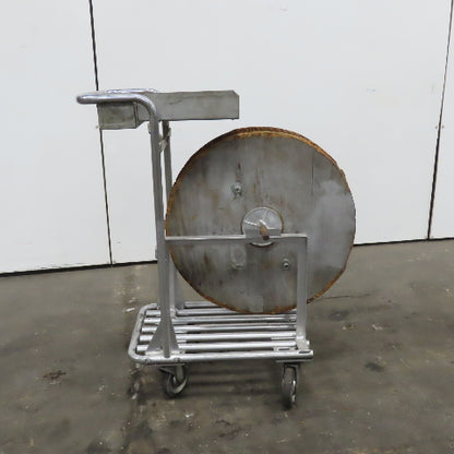 Manual Hose Cord Wire Material Reel On Aluminum Cart 15" Spool