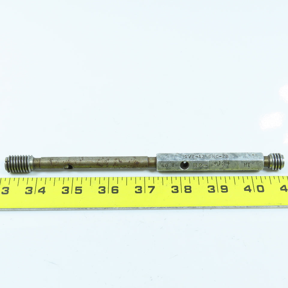 1/2"-13 UNC-2B Extra Long Thread Plug Gage Go PD .4500 No Go PD .4565