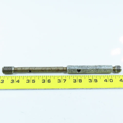1/2"-13 UNC-2B Extra Long Thread Plug Gage Go PD .4500 No Go PD .4565