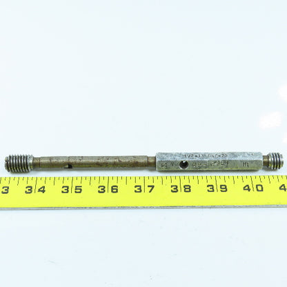 1/2"-13 UNC-2B Extra Long Thread Plug Gage Go PD .4500 No Go PD .4565