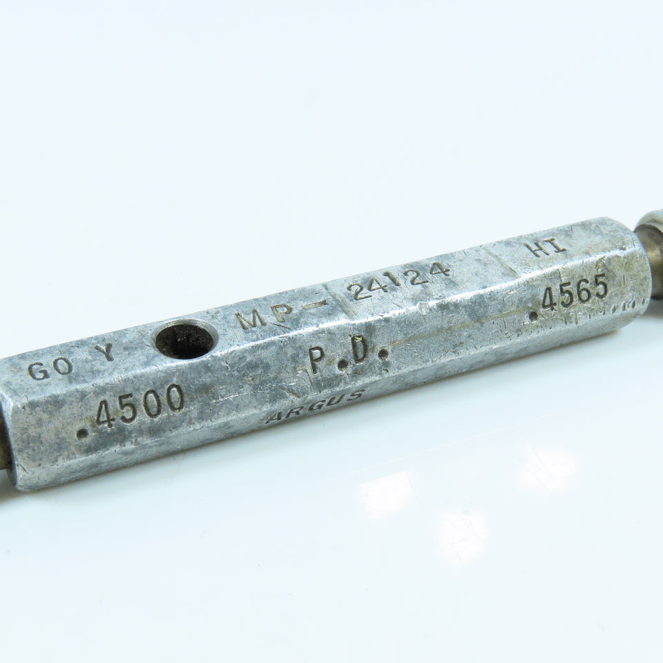 1/2"-13 UNC-2B Extra Long Thread Plug Gage Go PD .4500 No Go PD .4565