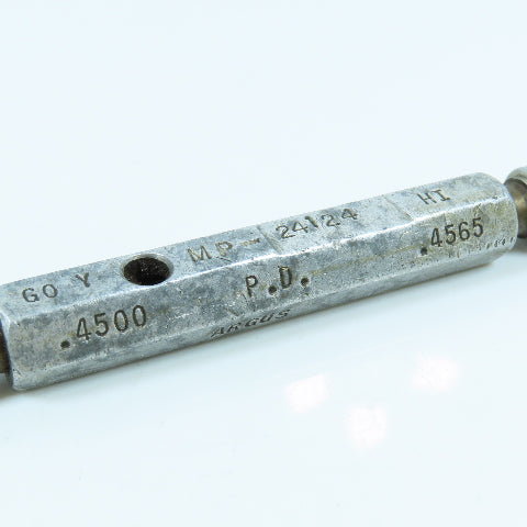 1/2"-13 UNC-2B Extra Long Thread Plug Gage Go PD .4500 No Go PD .4565