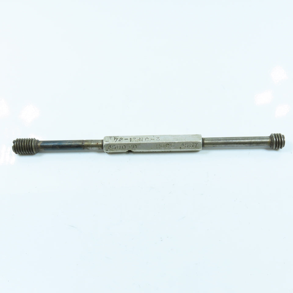 Metro 1/2"-13 NC-3 Extra Long Thread Plug Gage Go PD .4500 No Go PD .4537