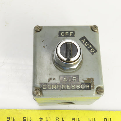 Square D KY-1 Class 9001 Control Station 120-600V 2 Position Selector Switch