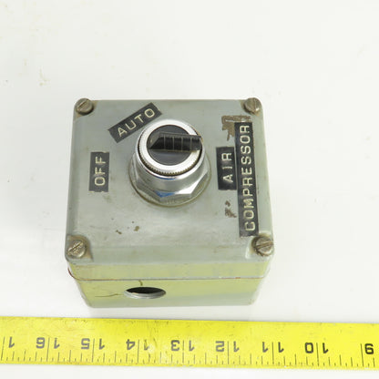 Square D KY-1 Class 9001 Control Station 120-600V 2 Position Selector Switch