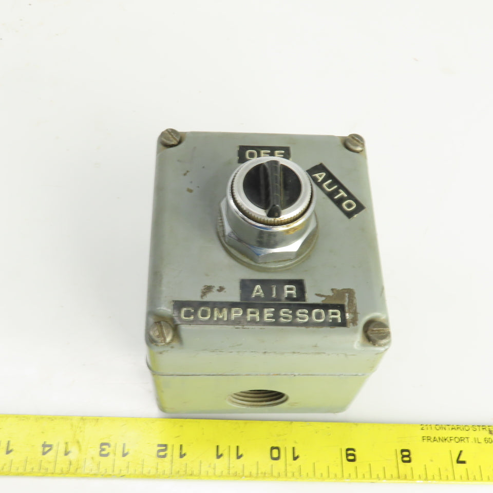 Square D KY-1 Class 9001 Control Station 120-600V 2 Position Selector Switch
