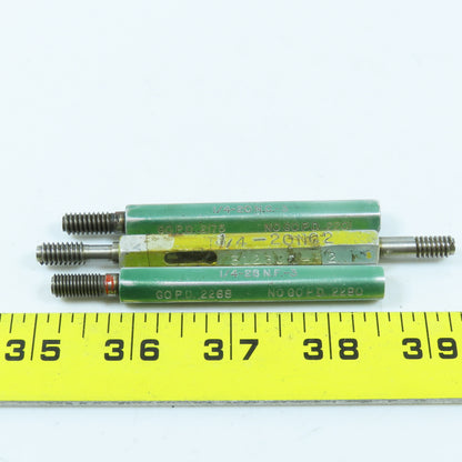Misc. 1/4"-28 & 1/4"-20 Thread Plug Gage Lot of 3