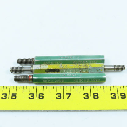 Misc. 1/4"-28 & 1/4"-20 Thread Plug Gage Lot of 3