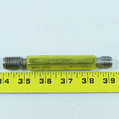 Hemco M16 x 2.0 6H Double End Thread Plug Gage Go PD .5788 No Go .5871