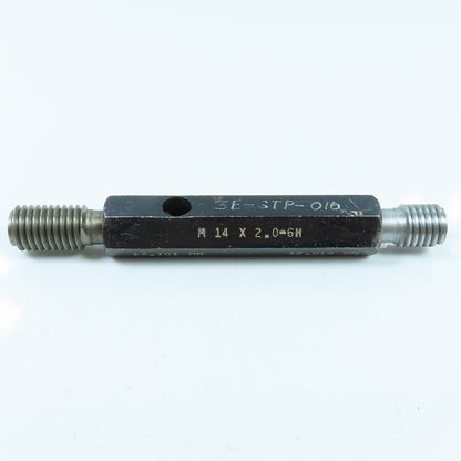 Dundick M14 x 2.0 6H Double End Thread Plug Gage Go PD 12.701 No Go 12.913