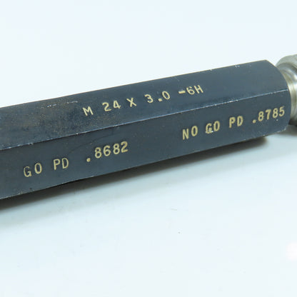 Agmaco M24 x 3.0 6H Double End Thread Plug Gage Go PD .8682 No Go .8785