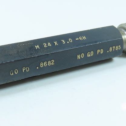 Agmaco M24 x 3.0 6H Double End Thread Plug Gage Go PD .8682 No Go .8785