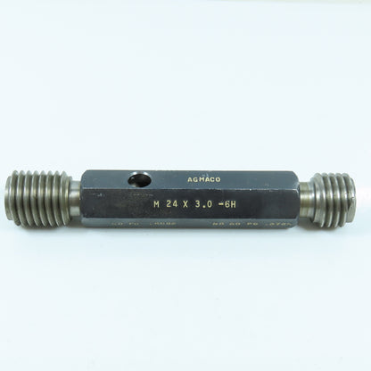 Agmaco M24 x 3.0 6H Double End Thread Plug Gage Go PD .8682 No Go .8785