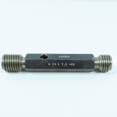 Agmaco M24 x 3.0 6H Double End Thread Plug Gage Go PD .8682 No Go .8785