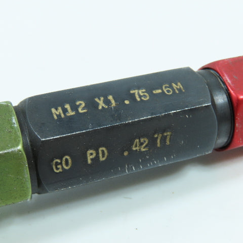 Agmaco M12 x 1.75 6M Double End Thread Plug Gage Go PD .4277 No Go .4355