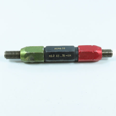 Agmaco M12 x 1.75 6M Double End Thread Plug Gage Go PD .4277 No Go .4355