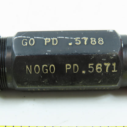 Agmaco M16 x 2.0 6H Double End Thread Plug Gage Go PD .5788 No Go PD .5671