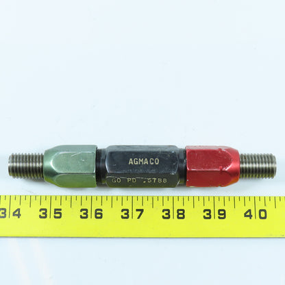 Agmaco M16 x 2.0 6H Double End Thread Plug Gage Go PD .5788 No Go PD .5671