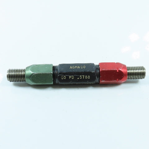Agmaco M16 x 2.0 6H Double End Thread Plug Gage Go PD .5788 No Go PD .5671