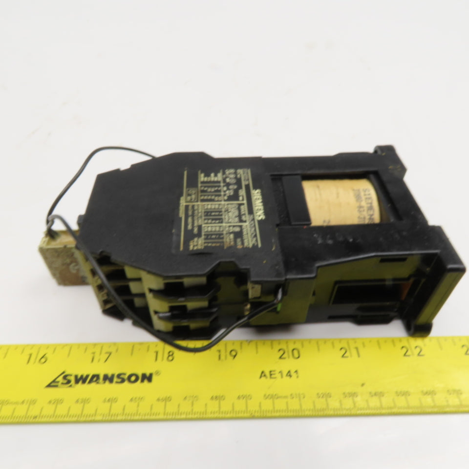 Siemens 3TF4222-0B Size 0 Contactor Starter Relay 600V 15Hp MAX 24VDC Coil