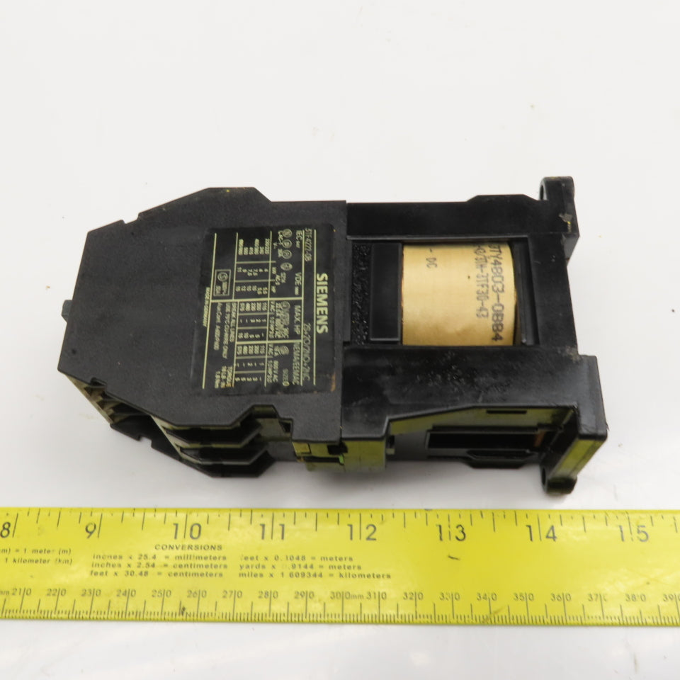 Siemens 3TF4222-0B Size 0 Contactor Starter Relay 600V 15Hp MAX 24VDC Coil