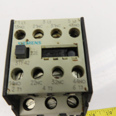 Siemens 3TF4222-0B Size 0 Contactor Starter Relay 600V 15Hp MAX 24VDC Coil