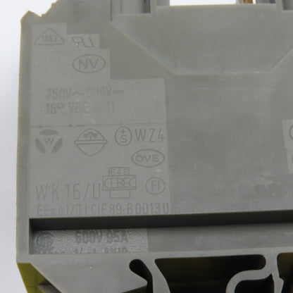 Wieland WK16/U 16mm Feed Thru Electrical Terminal Block Lot Of 6