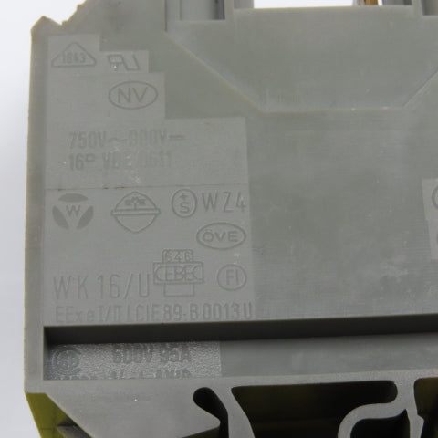 Wieland WK16/U 16mm Feed Thru Electrical Terminal Block Lot Of 6
