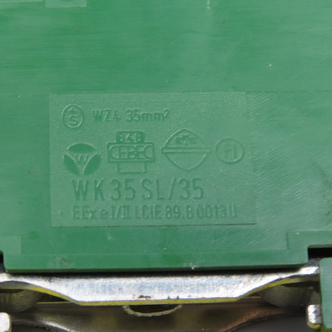 Wieland WK35SL/35 2-10 AWG Feed Thru Wire Terminal Grounding Block Lot Of 3