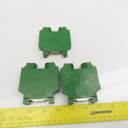 Wieland WK35SL/35 2-10 AWG Feed Thru Wire Terminal Grounding Block Lot Of 3