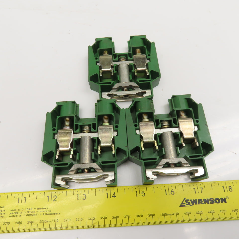 Wieland WK35SL/35 2-10 AWG Feed Thru Wire Terminal Grounding Block Lot Of 3