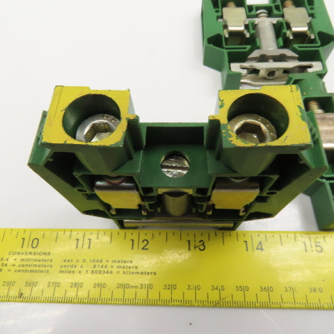 Wieland WK35SL/35 2-10 AWG Feed Thru Wire Terminal Grounding Block Lot Of 3
