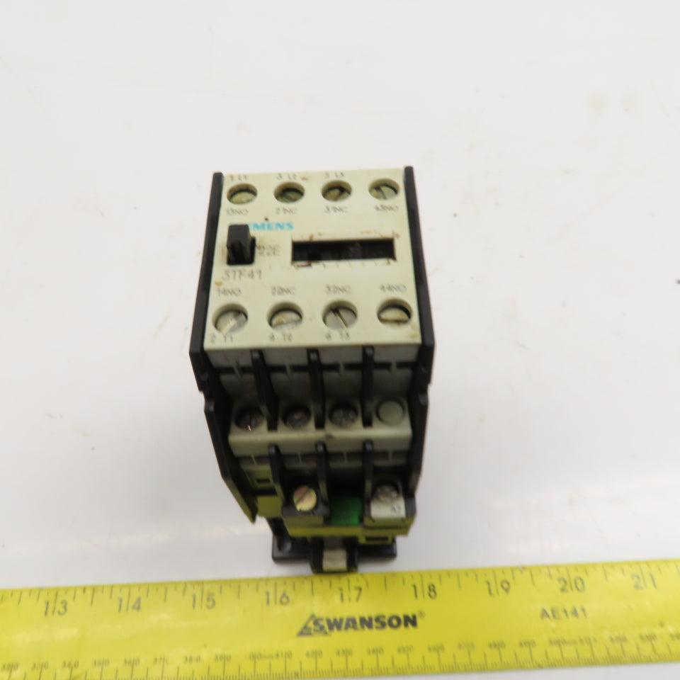 Siemens 3TF4122-0B Contactor Relay 600V 18A 2NO/2NC 10Hp MAX 24VDC Coil