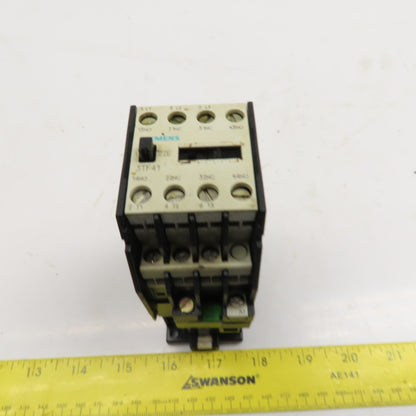 Siemens 3TF4122-0B Contactor Relay 600V 18A 2NO/2NC 10Hp MAX 24VDC Coil