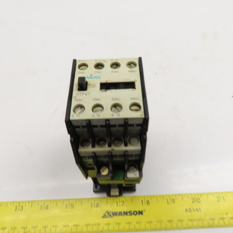 Siemens 3TF4122-0B Contactor Relay 600V 18A 2NO/2NC 10Hp MAX 24VDC Coil