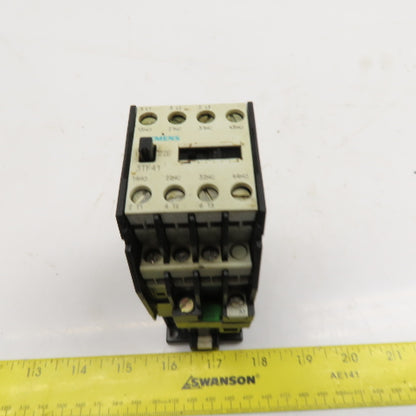 Siemens 3TF4122-0B Contactor Relay 600V 18A 2NO/2NC 10Hp MAX 24VDC Coil