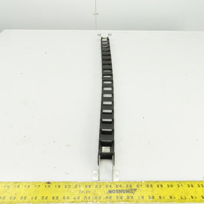 Nylatrac Gortrac 30" OAL Cable Carrier Energy Chain 1-1/4"x1-1/4" ID W/Connector