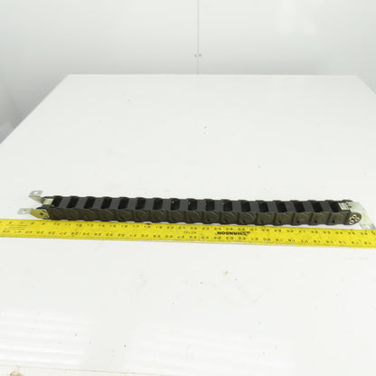 Nylatrac Gortrac 30" OAL Cable Carrier Energy Chain 1-1/4"x1-1/4" ID W/Connector