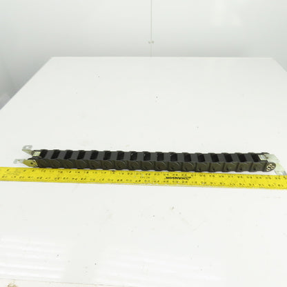 Nylatrac Gortrac 30" OAL Cable Carrier Energy Chain 1-1/4"x1-1/4" ID W/Connector