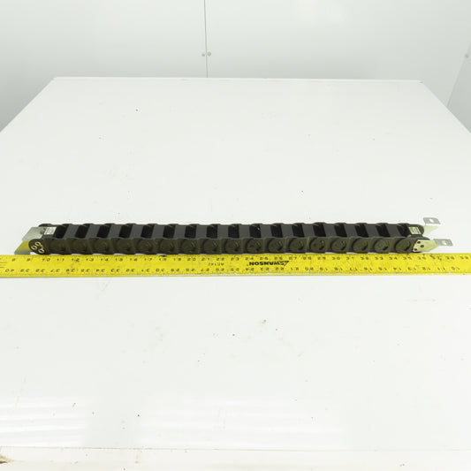 Nylatrac Gortrac 30" OAL Cable Carrier Energy Chain 1-1/4"x1-1/4" ID W/Connector