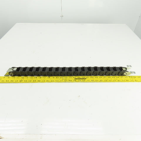 Nylatrac Gortrac 30" OAL Cable Carrier Energy Chain 1-1/4"x1-1/4" ID W/Connector