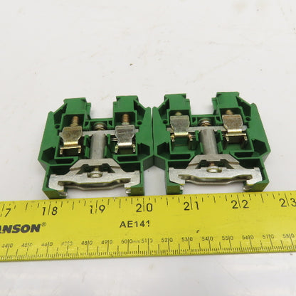 Wieland WK16 SL/35 750VAC 4-14AWG Din Mount Feed Thru Grounding Terminal Lot/ 2