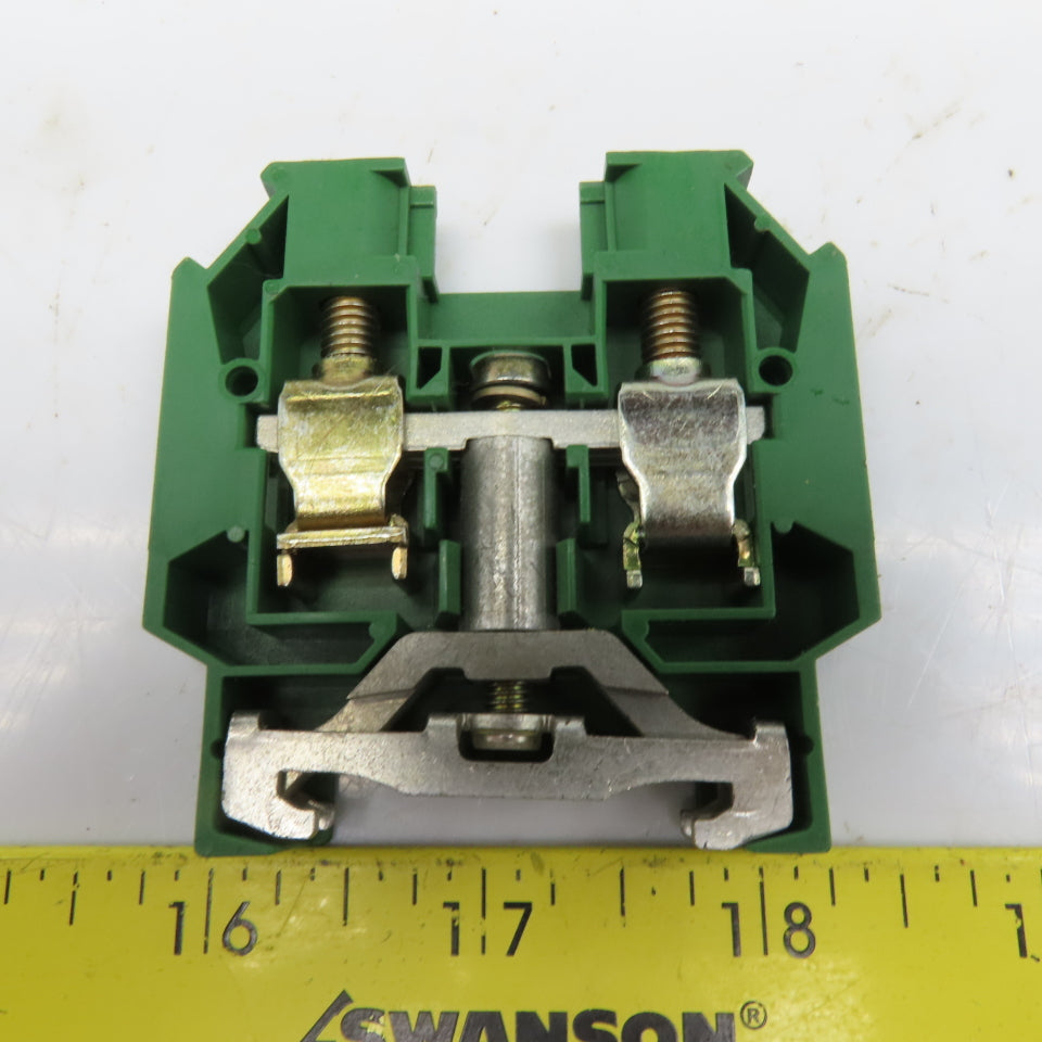 Wieland WK16 SL/35 750VAC 4-14AWG Din Mount Feed Thru Grounding Terminal Lot/ 2