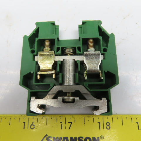 Wieland WK16 SL/35 750VAC 4-14AWG Din Mount Feed Thru Grounding Terminal Lot/ 2