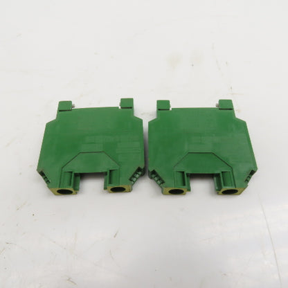 Wieland WK16 SL/35 750VAC 4-14AWG Din Mount Feed Thru Grounding Terminal Lot/ 2