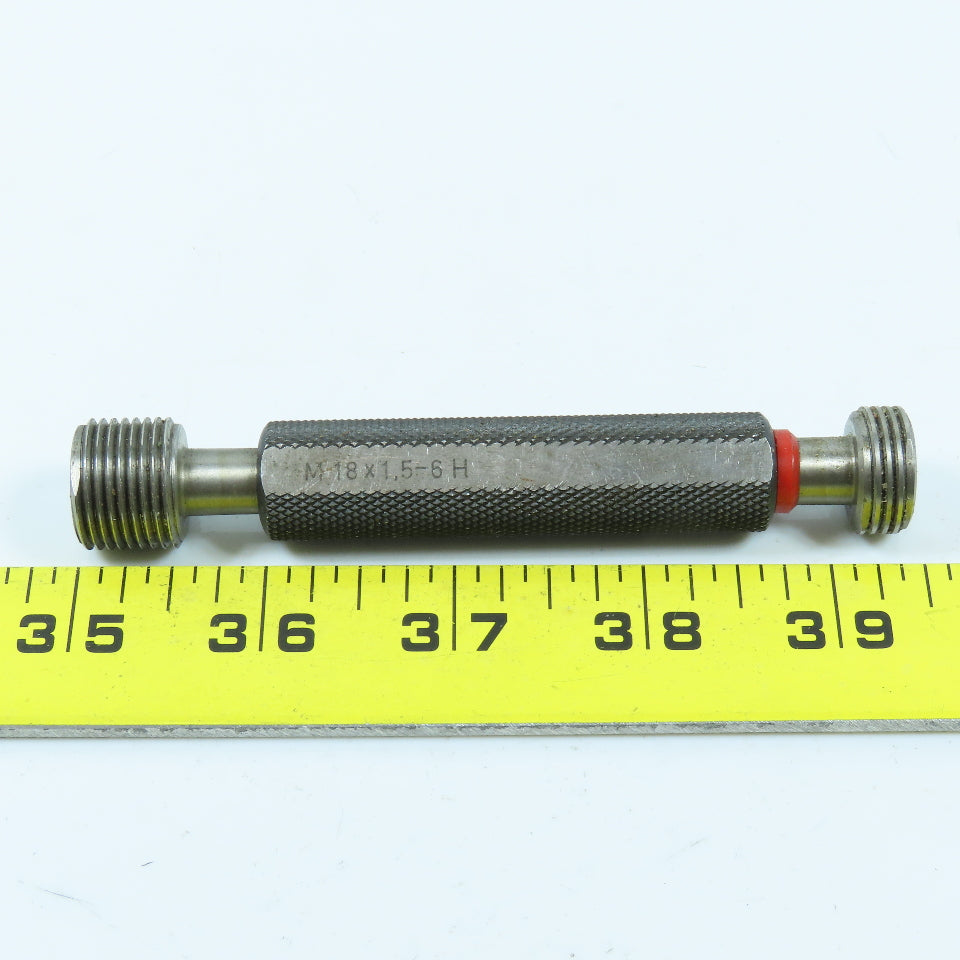 M18 x 1.5 6H Double End Thread Plug Gage Go No Go