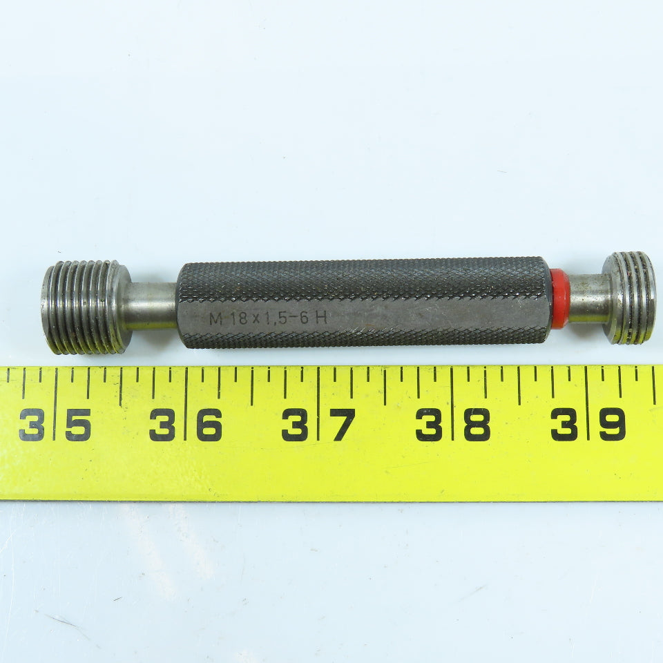 M18 x 1.5 6H Double End Thread Plug Gage Go No Go