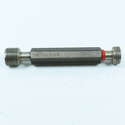M18 x 1.5 6H Double End Thread Plug Gage Go No Go