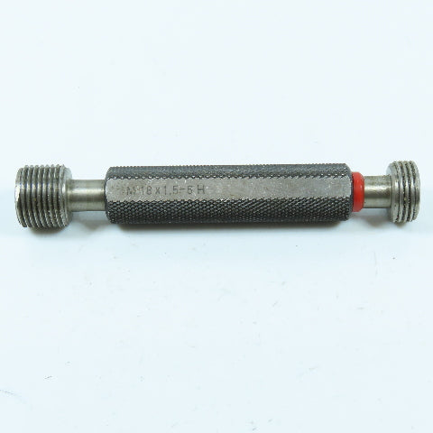 M18 x 1.5 6H Double End Thread Plug Gage Go No Go